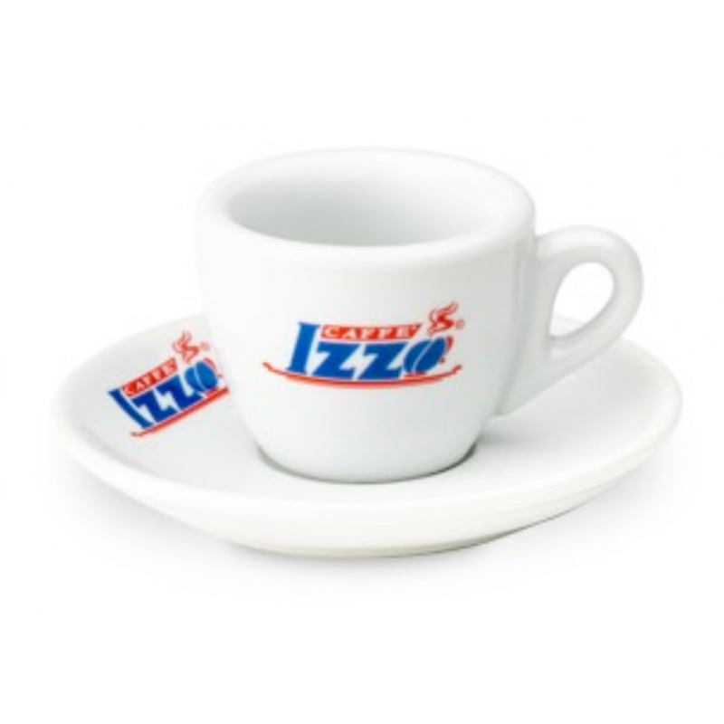 Set van 6 Espresso Izzo hoge kopjes met schotels (60 cc)