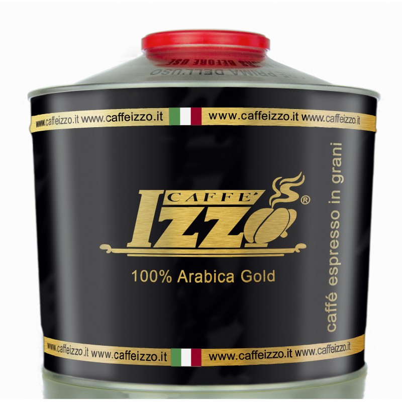 Caffè Izzo Arabica Gold - blik koffiebonen 1 Kg